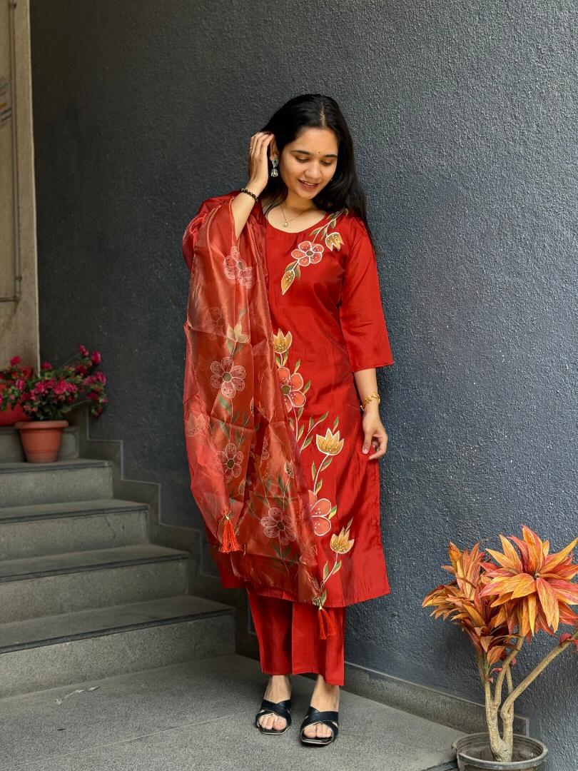 CRIMSON FLORAL LUXE SET