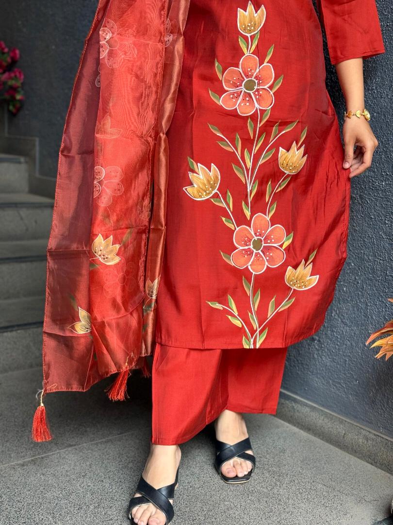 CRIMSON FLORAL LUXE SET