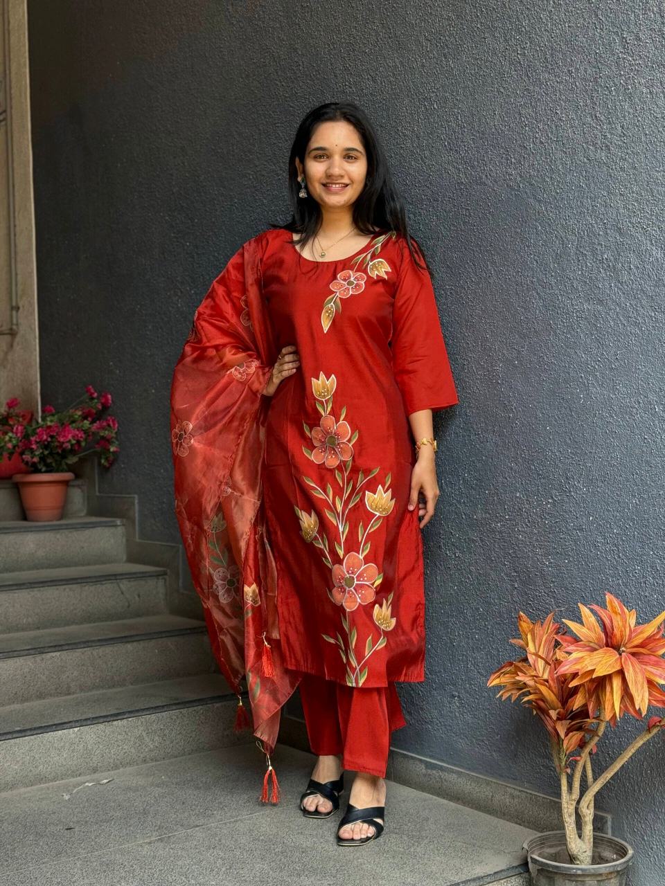 CRIMSON FLORAL LUXE SET