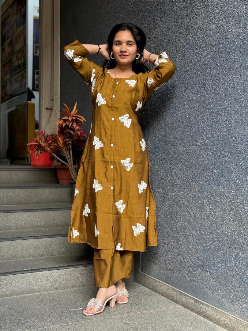 MUSTARD FLUTTER CORD SET