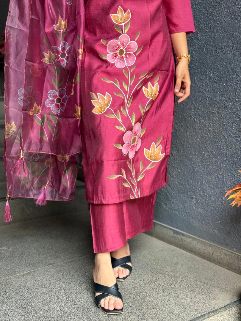 ROSE WINE FLORAL LUXE SET