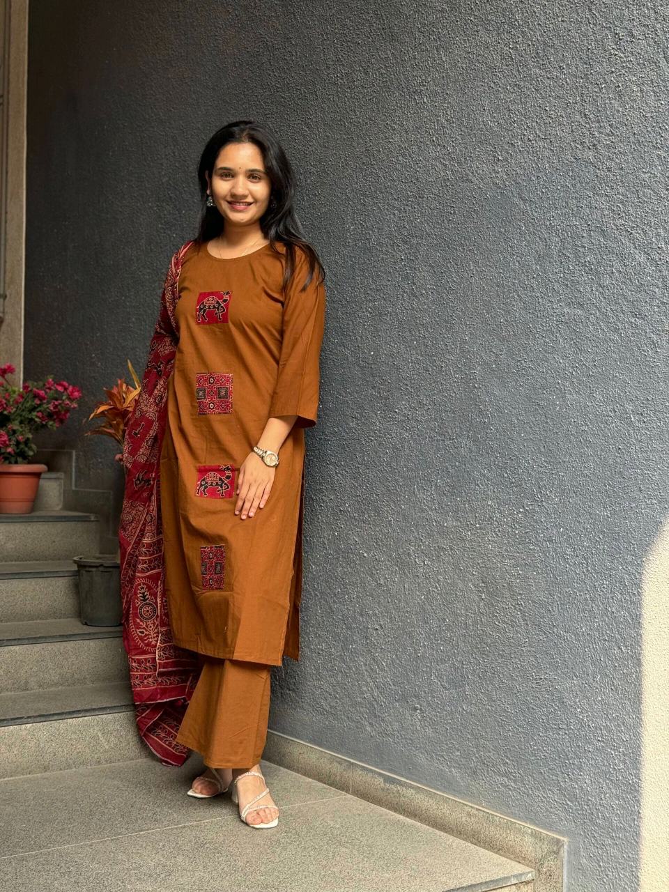 Royal Ajrakh Suit Set