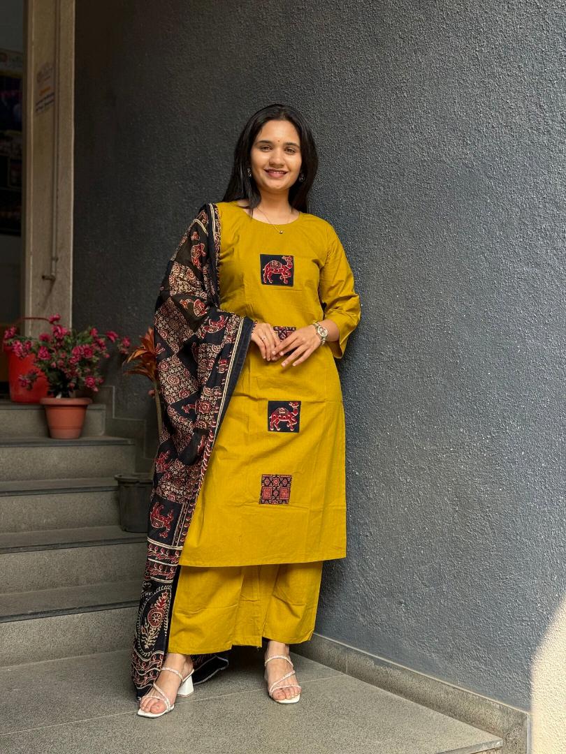 Royal Ajrakh Suit Set