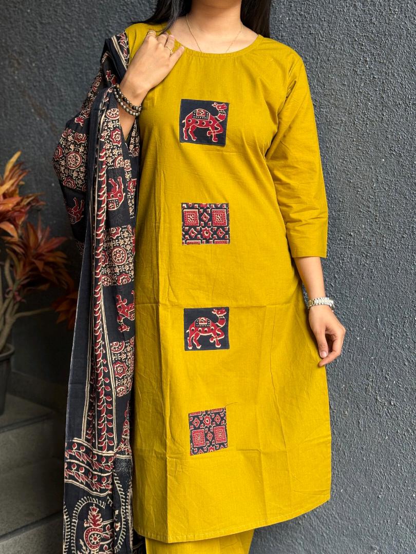 Royal Ajrakh Suit Set