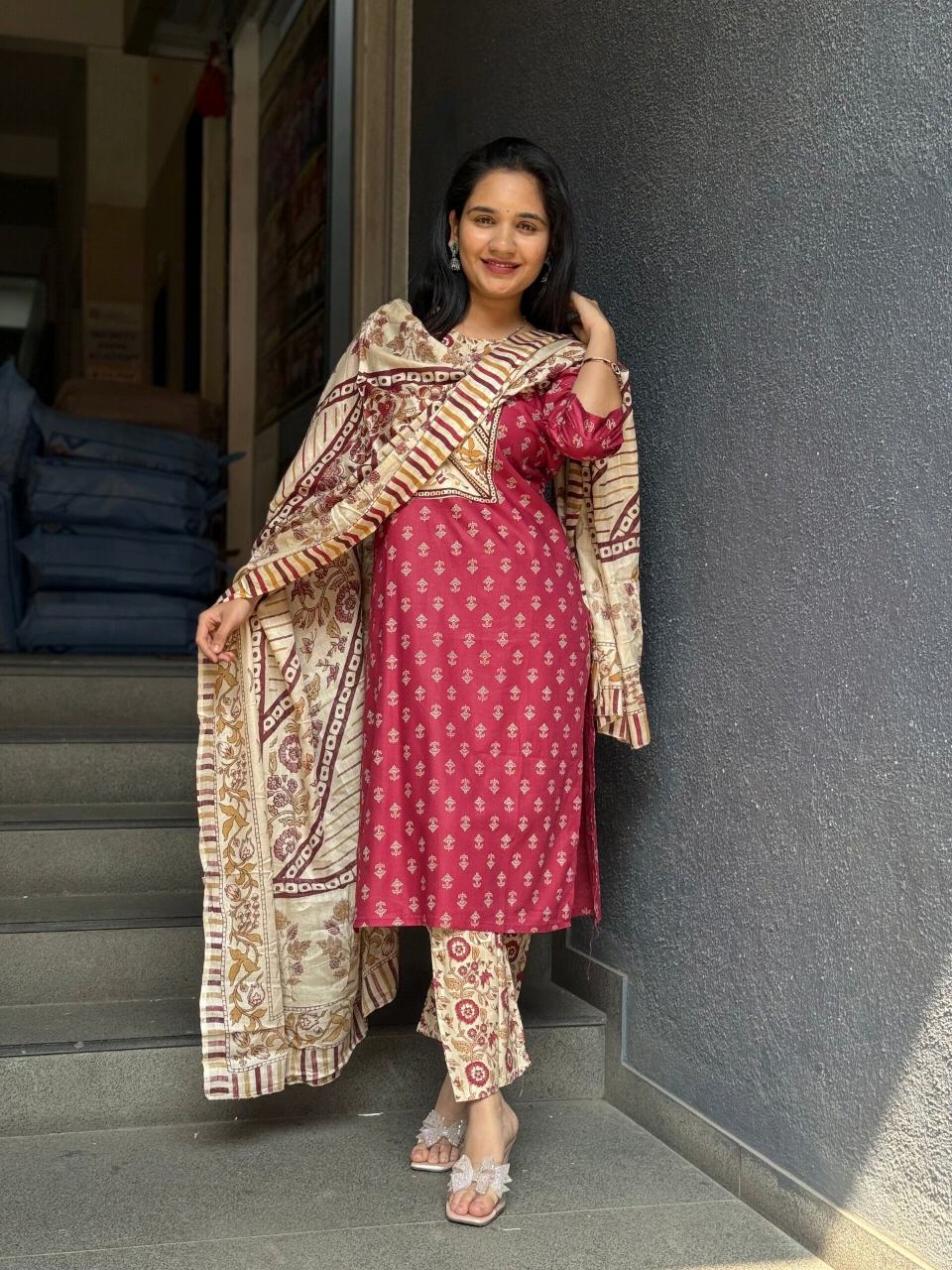 ROYAL MAROON ELEGANCE SET