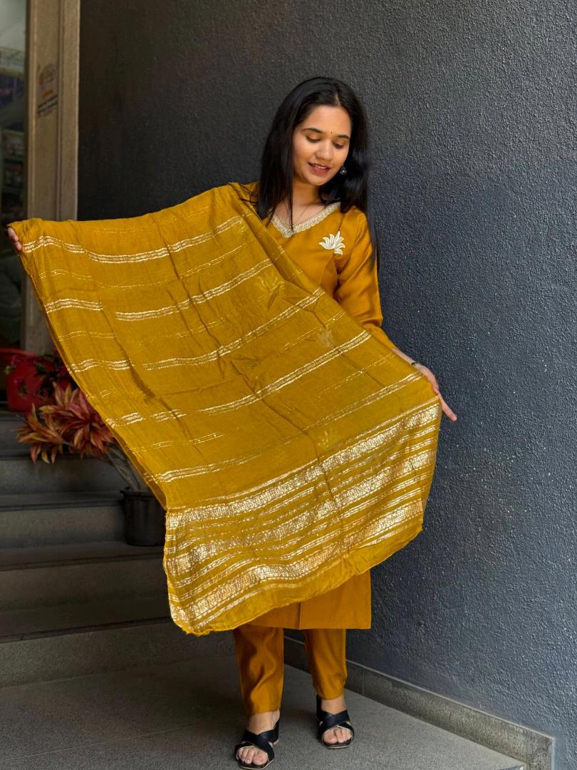 SAFFRON AURA SUIT SET